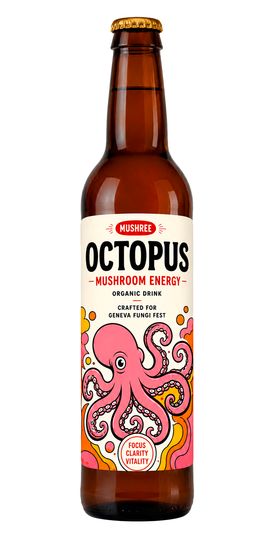 Octopus, boisson pétillante aux champignons fonctionnels